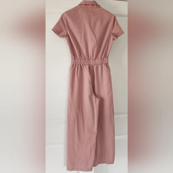 Vintage Bershka utility jumpsuit in dusty pink/mauve. - Picture 4 of 9